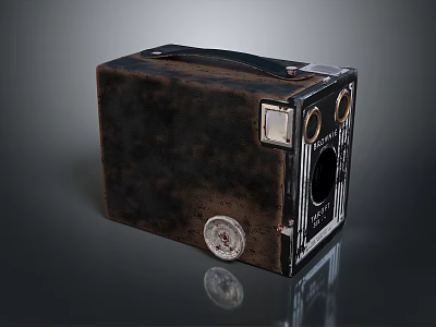 Vintage Retro Portable Computer With Classic Design And Antique Appearance 3d model