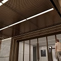 Modern Parking Lot Area 5 with Floor Guide Lines Elevator Doors and Luxury Finishes