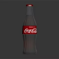 Coca Cola Glass Bottle With Red Label And Dark Carbonated Drink