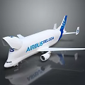 Airbus Beluga Passenger Aircraft With White And Blue Livery And Unique Design Features