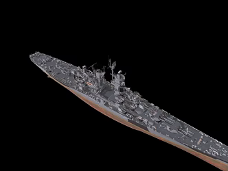 modern warship battleship destroyer 3d model