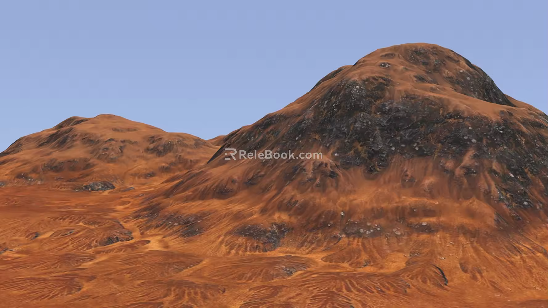Sand mountain ground 3D model 3d model
