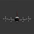 Detailed ANSETT Aerospace Model Featuring White Body Red Tail And Four Engines