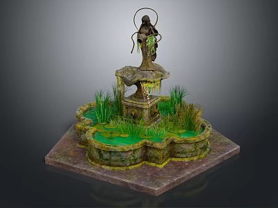 Fountain Cartoon Fountain Animation Fountain Styled Fountain Fantasy Style Fountain Magic Fountain 3d model
