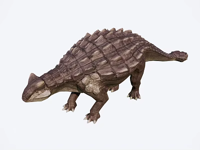 Realistic Reptile Model With Scaly Armor Detailed Back Plates And Sturdy Limbs Design 3d model