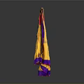 Shiny Gold Red And Purple Sari Hanging On Decorative Rod