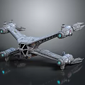 Futuristic Metallic Passenger Aircraft With Streamlined Structure And Blue Glowing Engines