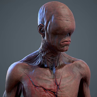 Modern game character monster 3d model