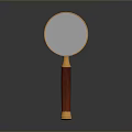 Essential Daily Use Magnifying Glass With Gold Frame And Red Wooden Handle