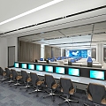 Modern Command Room Service Hall Office Control Room Data Hall 3d model