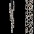Elegant Modern Crystal Chandelier With Intricate Hanging Design And Shiny Details