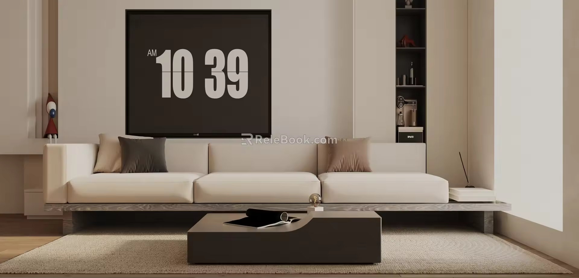 Three-seat sofa 3d model