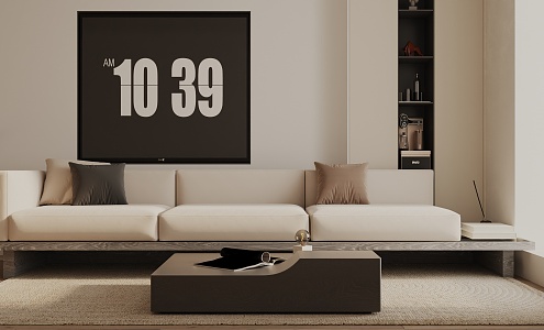 Three-seat sofa 3d model