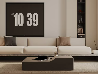 Three-seat sofa 3d model