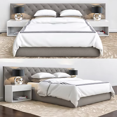 Double bed 3d model