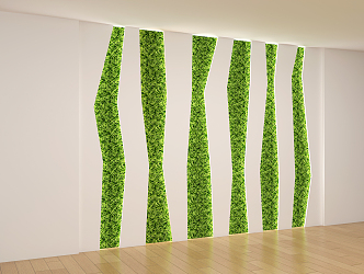 Modern plant wall background wall 3d model