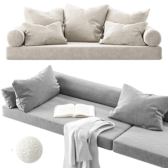 Modern sofa cushion 3d model