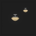 Middle Cream Ceiling Lamp 3d model