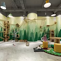 Cat Specialty Store With Green Forest Themed Walls Cat Trees And Play Areas