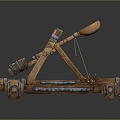 Ballista Catapult City Siege Attack City Catapult Medieval Weapon Medieval Ballista Medieval Catapult Medieval Catapult 3d model