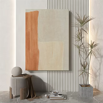 modern abstract painting abstract decorative painting 3d model