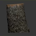 Natural Wooden Stump With Rough Bark And Smooth Cross Section Surface