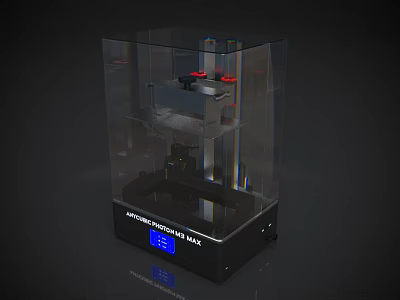 Smart 3D Printer ANYCUBIC PHOTON MAX With Transparent Enclosure And Digital 3d model
