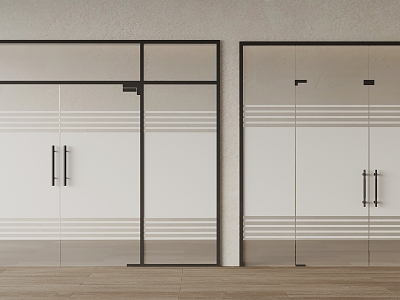 double open glass door model