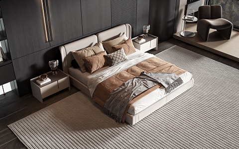 Style Commodity Bed 3d model