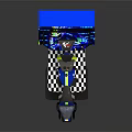 Interactive Motorcycle Arcade Machine As Entertainment Appliance With Colorful Design And Gaming Screen