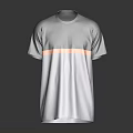 Modern Color Block T-Shirt With Dark Top Light Bottom And Orange Stripe