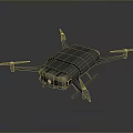 Sleek Modern Drone With Carbon Fiber Body And Rotors Design Features