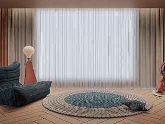 Children's curtains 3d model