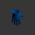Blue Protective Gloves For Household Kitchen Cleaning And Daily Use 3d model