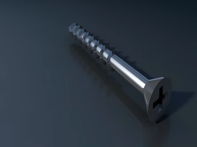 Intelligent Machine Essential Component Metal Screw With Cross Head Design 3d model