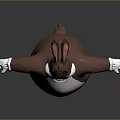 Cute Cartoon Rabbit With Brown Body White Belly And Pink Ears Smiling With Arms Open