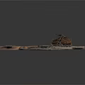 Unique Handcrafted Tank Model Assembled With Scrap Metal Artistic Structure Design