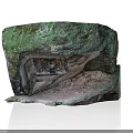 Natural Rock Interior With Stone Cave Hollow And Textured Stone Walls
