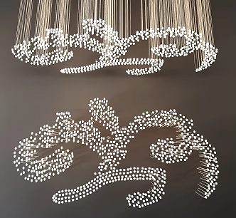 Modern Chandelier Crystal Decorative Chandelier Crystal Lamp Chandelier Hotel Lobby Crystal Lamp 3d model