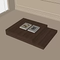 Modern Solid Wood Coffee Table Square Coffee Table 3d model
