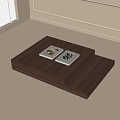 Modern Solid Wood Coffee Table Square Coffee Table 3d model