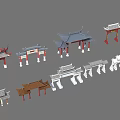 Traditional Chinese Paifang Archway Collection with Various Architectural Styles and Colorful Designs