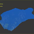 Detailed Mountainous Terrain 3D Model Featuring Green Vegetation And Rocky Formations