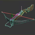Crossbow Mechanical Crossbow Shift Bow and Arrow Shoot Far Equipment Weapons High-tech Crossbow 3d model