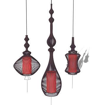 New Chinese Chandelier 3d model