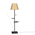 Modern Floor Lamp With Soft White Shade And Sleek Metal Frame Against White Wall