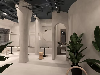 Quiet Style Coffee Shop 3d model