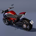 Modern Black And Red Motorcycle With Sleek Design And Leather Seat