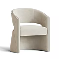 Modern Single Sofa With Curved Backrest And Plush Comfortable Seat In Various Colors