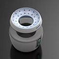 Smart Machine Humidifier White And Gray Modern Compact Design On White Countertop With Speckled Box